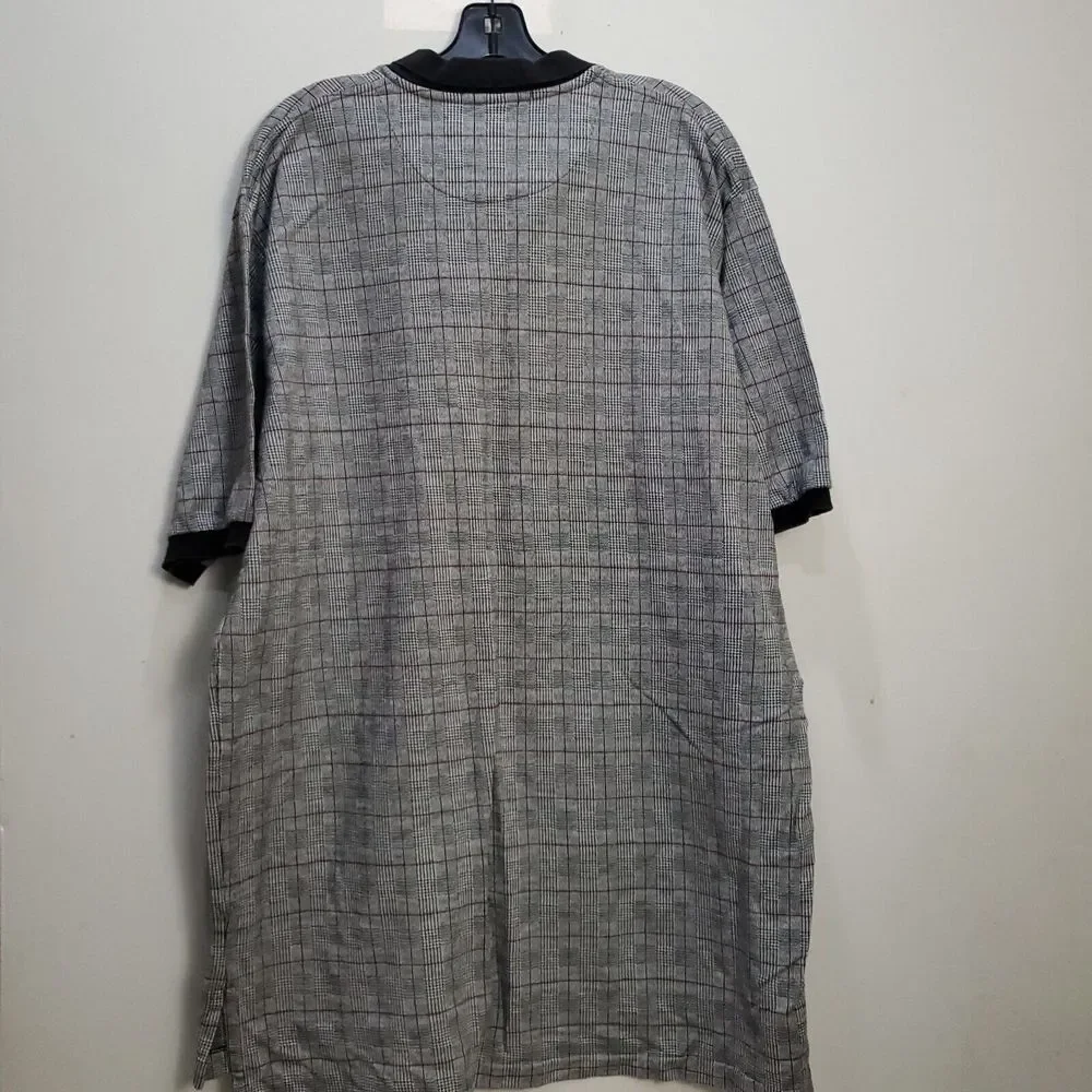 Ralph Lauren Polo Golf Shirt Mens XL Gray Stripe 100% Pima Cotton Short Sleeve